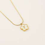 Gold color / 1 Piece Simple Series Daily Letter F Stainless Steel  Gold Color Shell Women's Pendant Necklaces Picture6